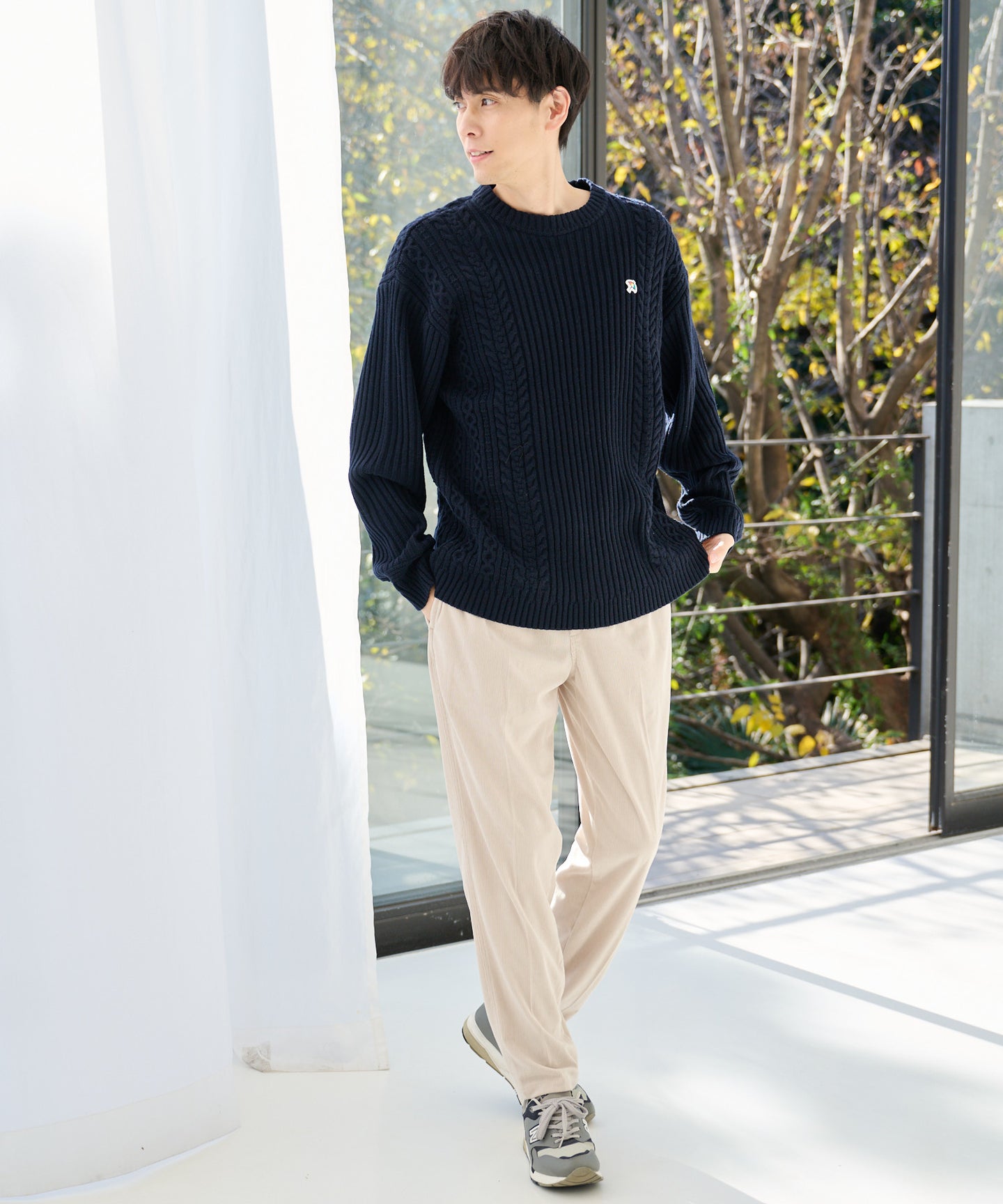 Arnold Palmer シェア ミックスパターン ニットプルオーバー